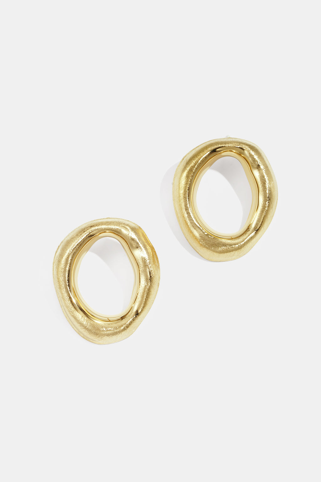 Irregular Gold Hoop Earrings
