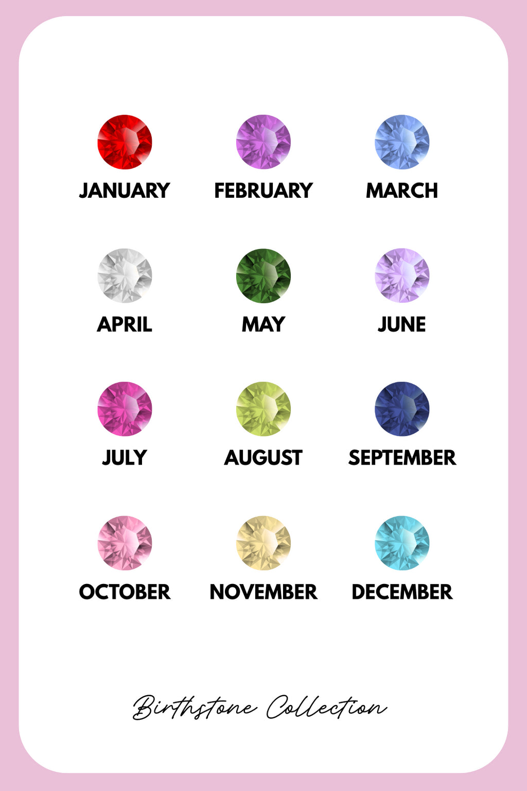 Geboortesteen ketting